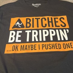Spencer’s Black “Be Trippin” Graphic Short Sleeve T-Shirt Unisex Size Medium NEW