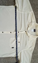 PATAGONIA SHORT SLEEVE BUTTON DOWN ORGANIC COTTON IVORY MENS XXL