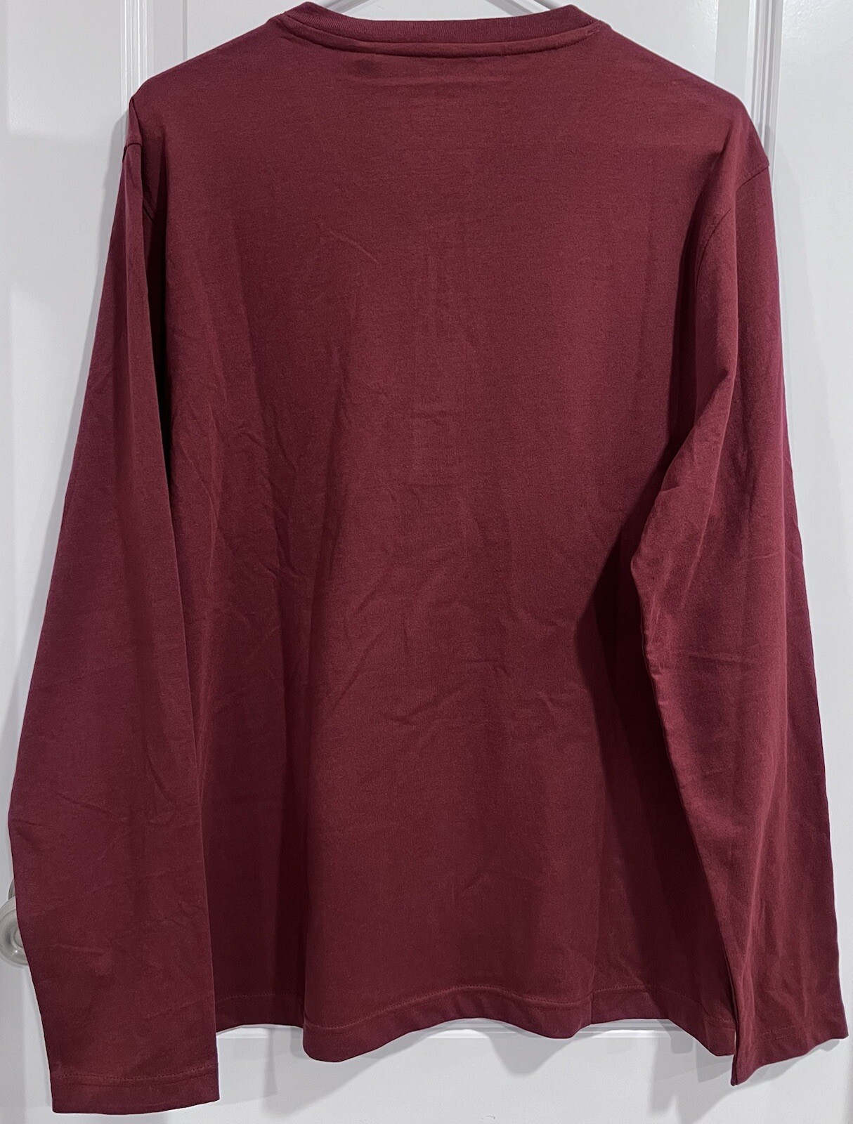 Tailor Vintage Men’s L/S Henley Shirt MEDIUM Button Up Top Maroon Burgundy NWT gallery
