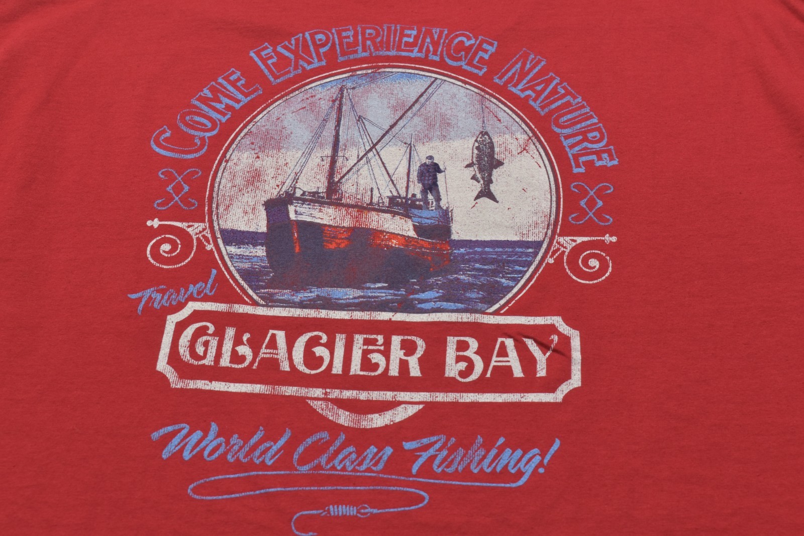 St. John's Bay Men's 3XLT Red Long Sleeve Tee Glacier Bay World Class Fishing gallery