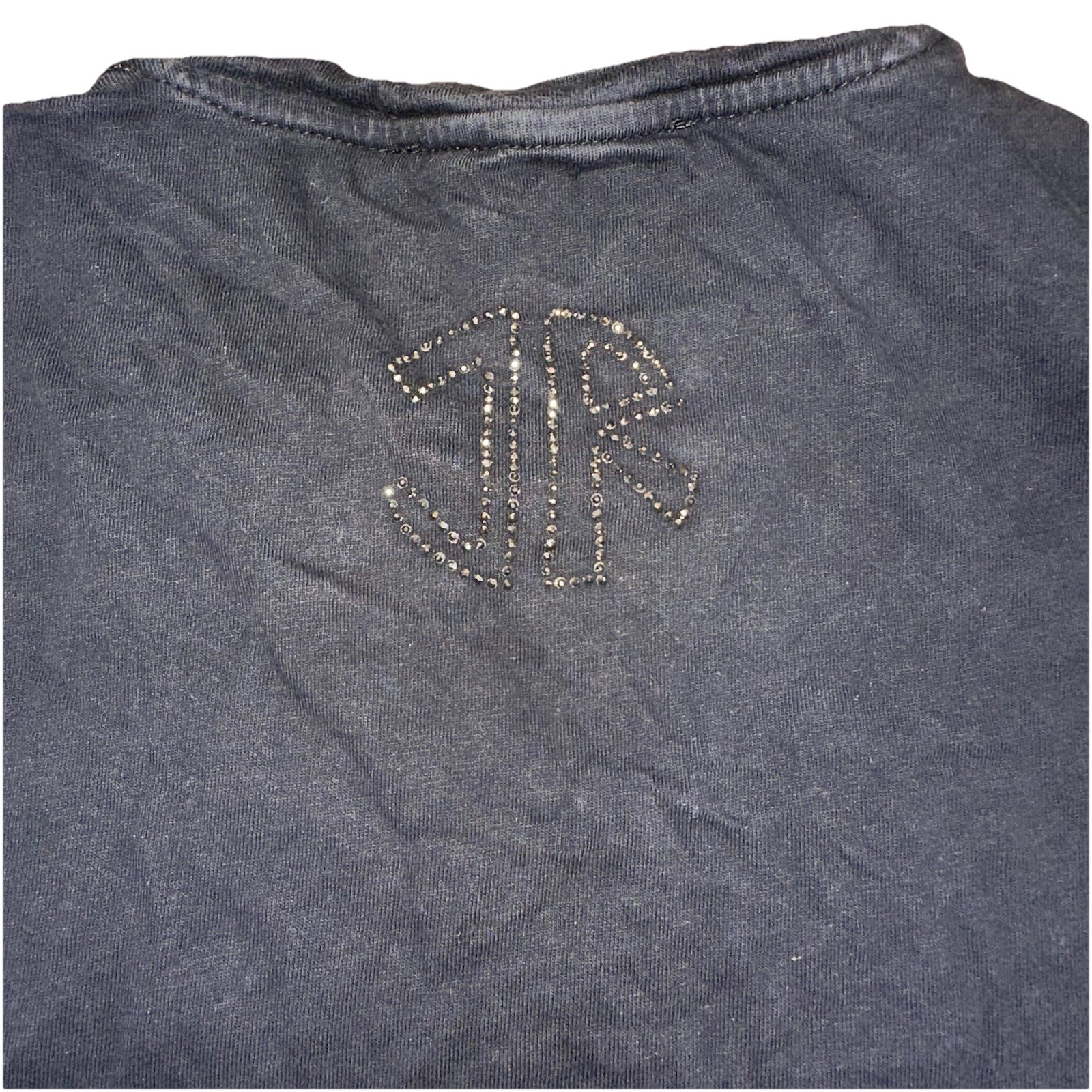 Vintage 90’s John Richmond Studded Beaded Warrior Black T-shirt Men’s Large gallery