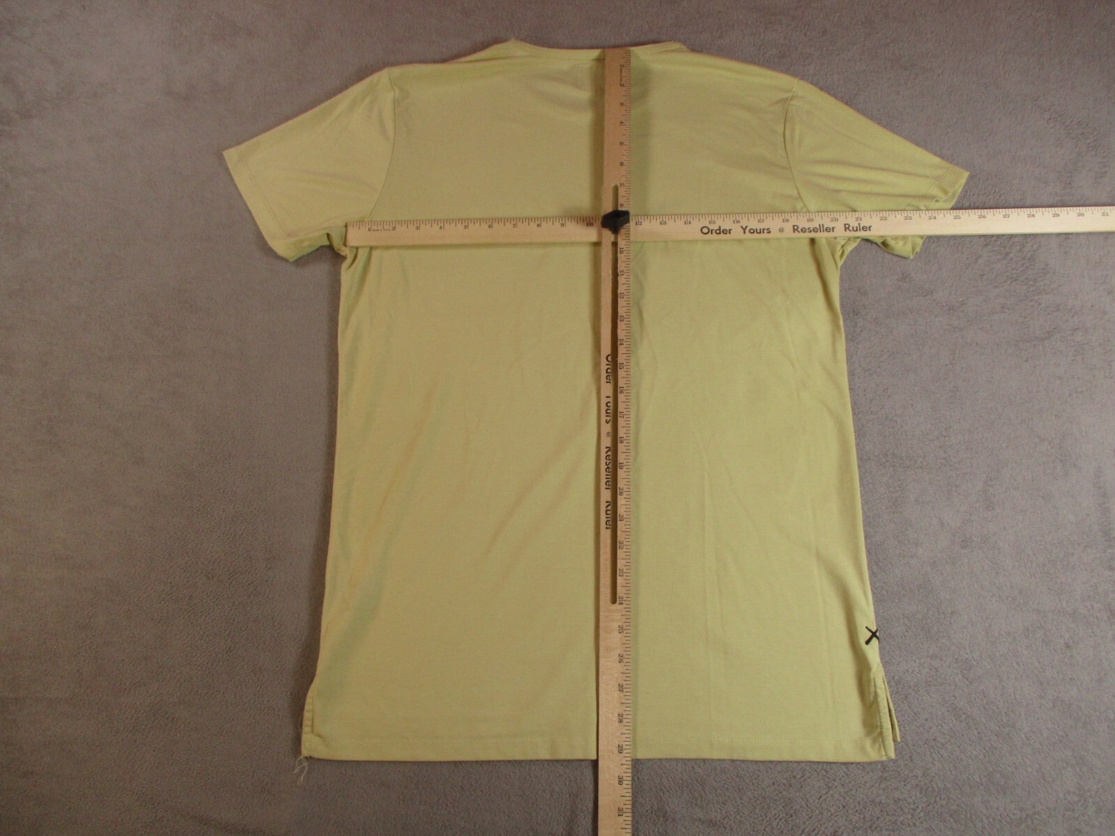Cuts Clothing Split Hem Signature Shirt Mens Large Pale Yellow Stretch Pica Pro gallery