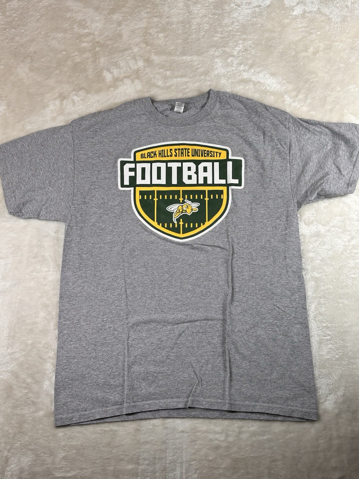 Black Hills State University Yellow Jackets Gray T Shirt Men’s Sz L Football