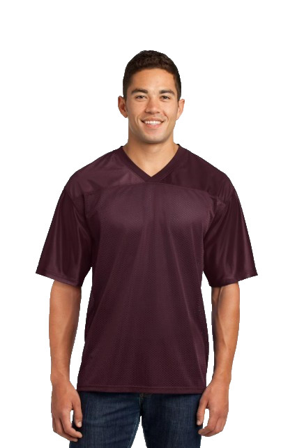 Sport-Tek Mens Short Sleeve PosiCharge Replica V-Neck Jersey ST307 Maroon XL gallery