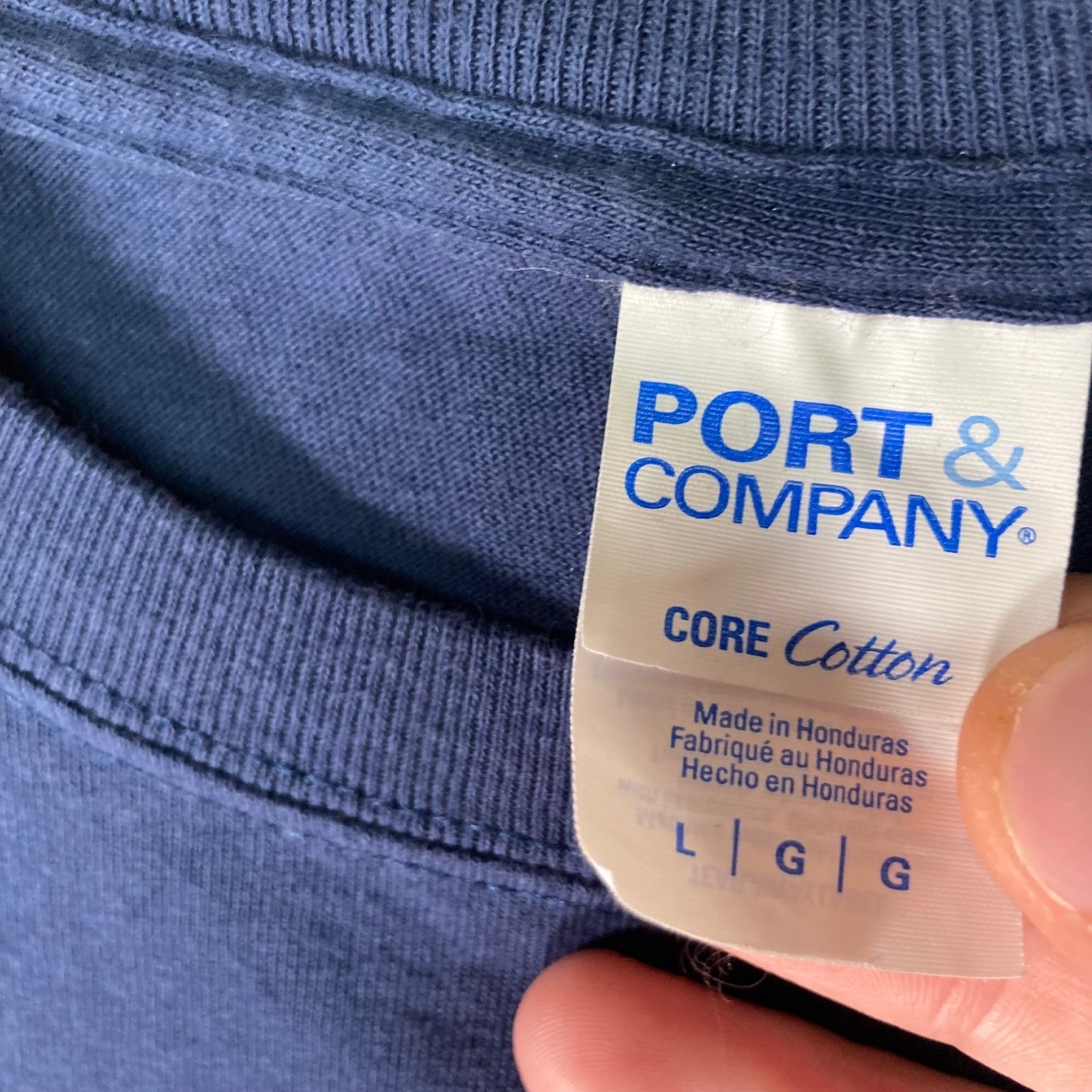 Port & Company Mens Large Graphic T Shirt $4 Soft Cloth Car Wash Logo Blue gallery