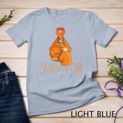 Leukemia Awareness Survivor Orange Ribbon Boxing Gloves Unisex T-shirt