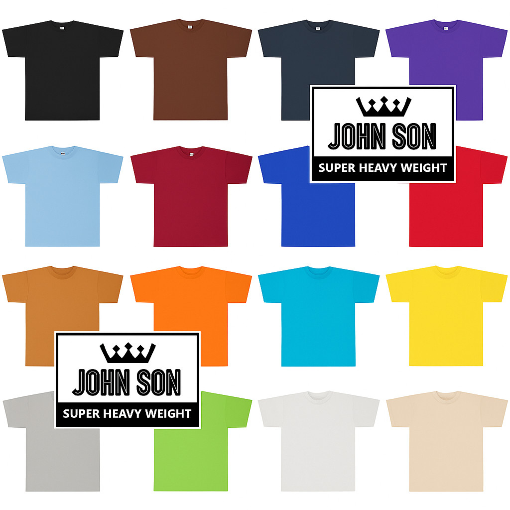 Plain T-shirts Round Neck [JOHN SON] Super Heavy Weight[S~7XL] Big Size [Single] gallery