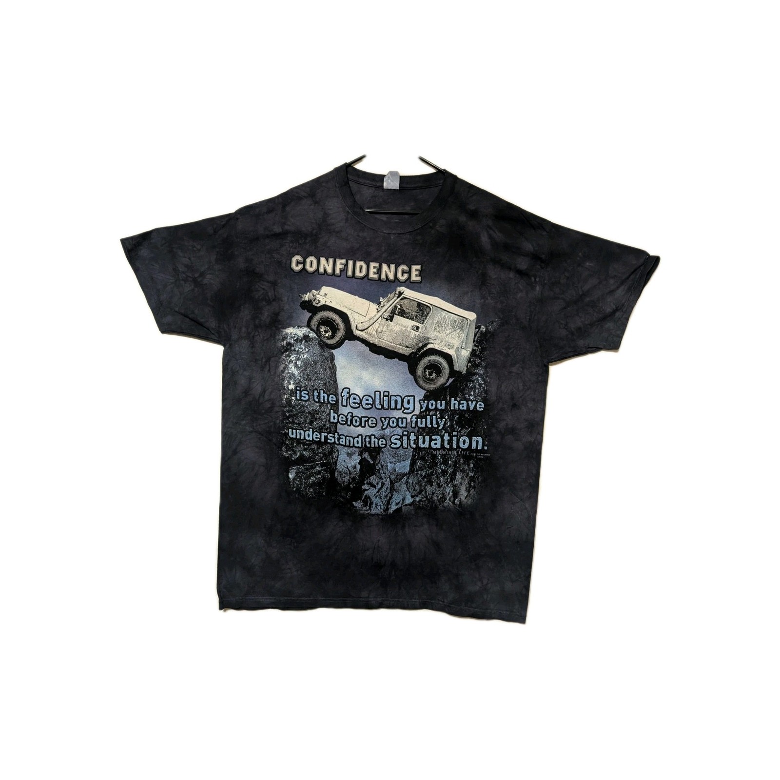 The Mountain Mens T-shirt Blue Mt. Life Confidence Jeep Retired Logo 2XL #6686 gallery