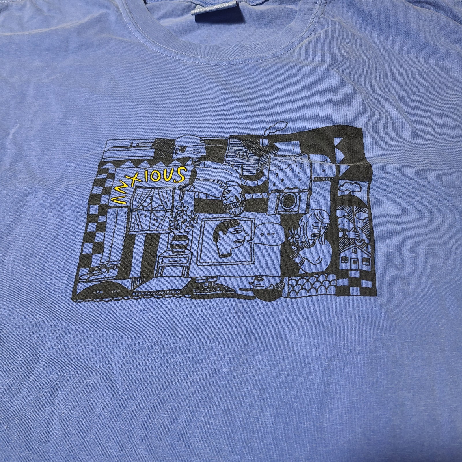 Anxious Band TShirt - Hardcore Emo Title Fight Fiddlehead Size L Comfort Colors gallery