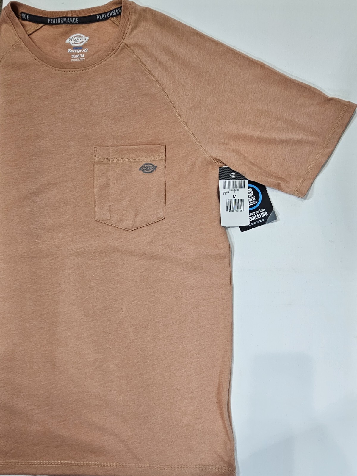NWT Dickies Temp IQ Performance Cooling T-Shirt Mens Medium Rust Orange Workwear gallery