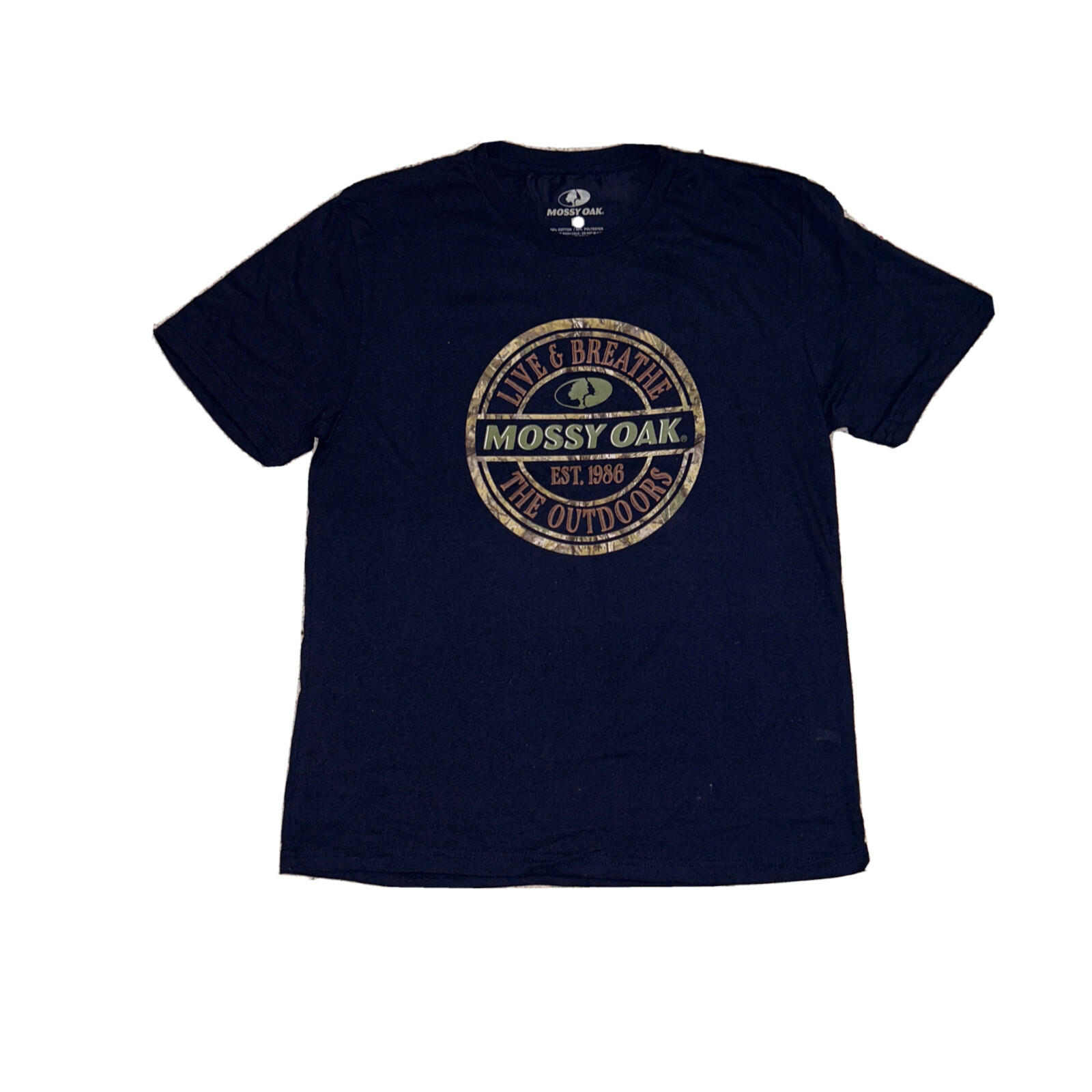 M Mossy Oak Blue Live Breath Outdoors Logo Short Sleeve Tee MA gallery