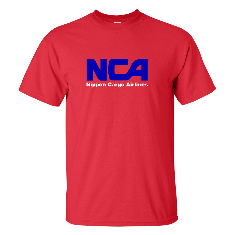 Nippon Cargo Airline NCA Airline Red Blue White Cotton T-shirt
