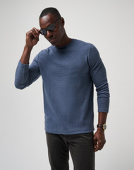 $130 TravisMathew CLOUD WAFFLE CREW | Vintage Indigo | XXL