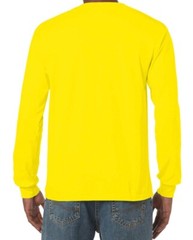 First Quality Gildan Safe Green Heavy Cotton Adult Long Sleeve T-Shirt, Size M
