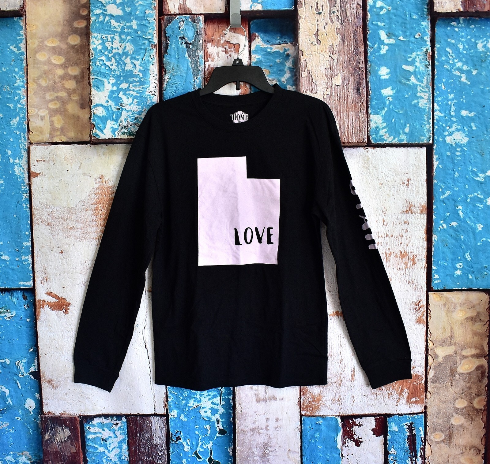 Unisex Home Free Love Utah Long-Sleeve T-Shirt Crew Neck SMALL Black NEW NO TAG