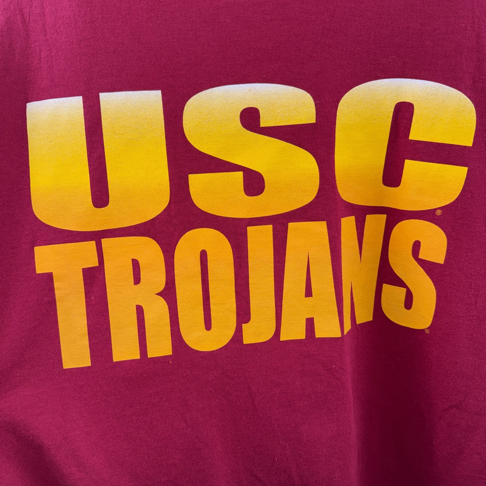 USC Trojans Champs Sports Classic Spell Out Burgundy T-shirt Size XXL Collegiate gallery