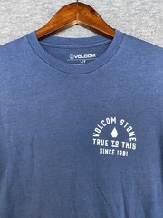 Volcom Stone Men’s Size Small Long Sleeve Blue White True To This Since T Shirt