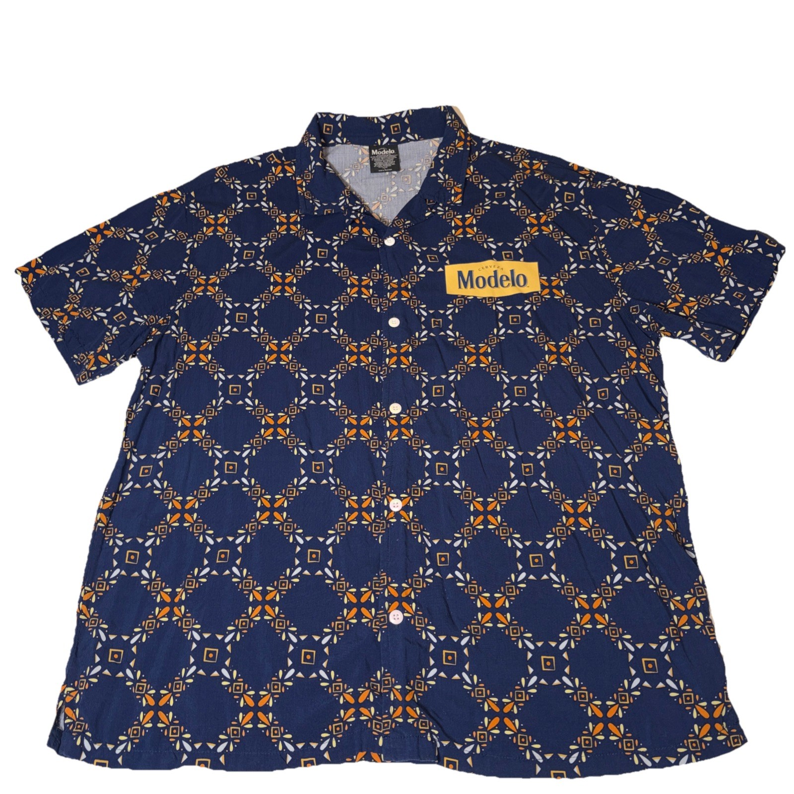 Modelo Cerveza Button-Down Mens Casual Shirt Size Large