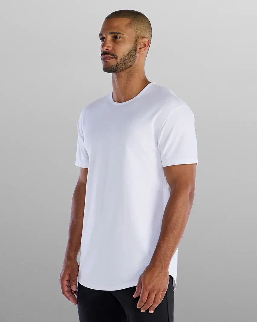 NWT BYLT Premium Basics Signature Drop-Cut T-Shirt Short Sleeve White Men's XL gallery