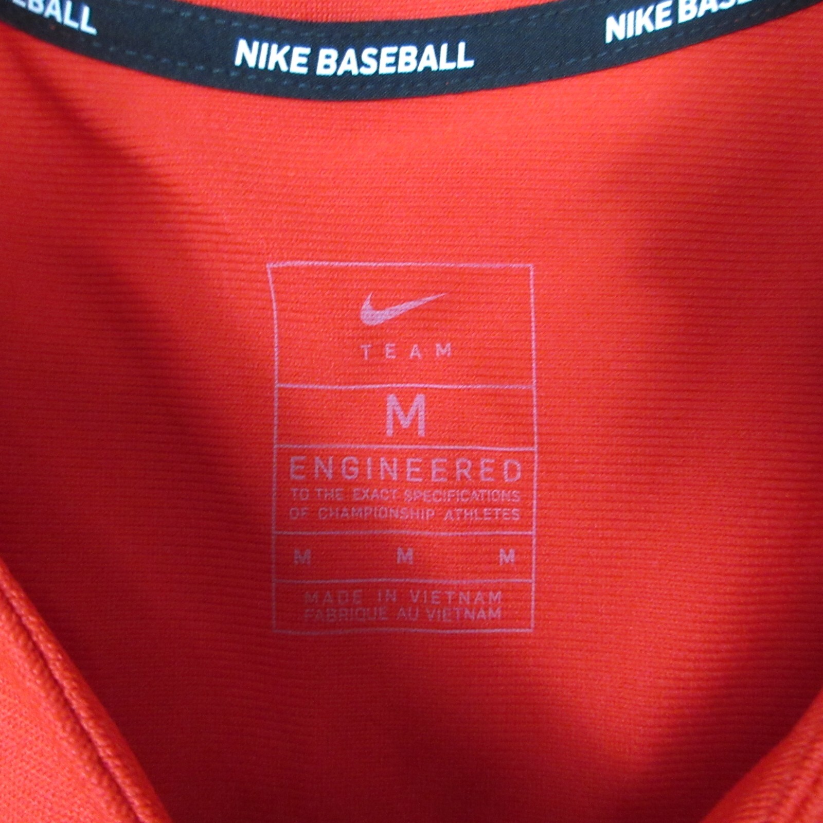 Nike Baseball Jersey Mens Medium Red Custom Blank Vapor Full Button Swoosh NWT gallery