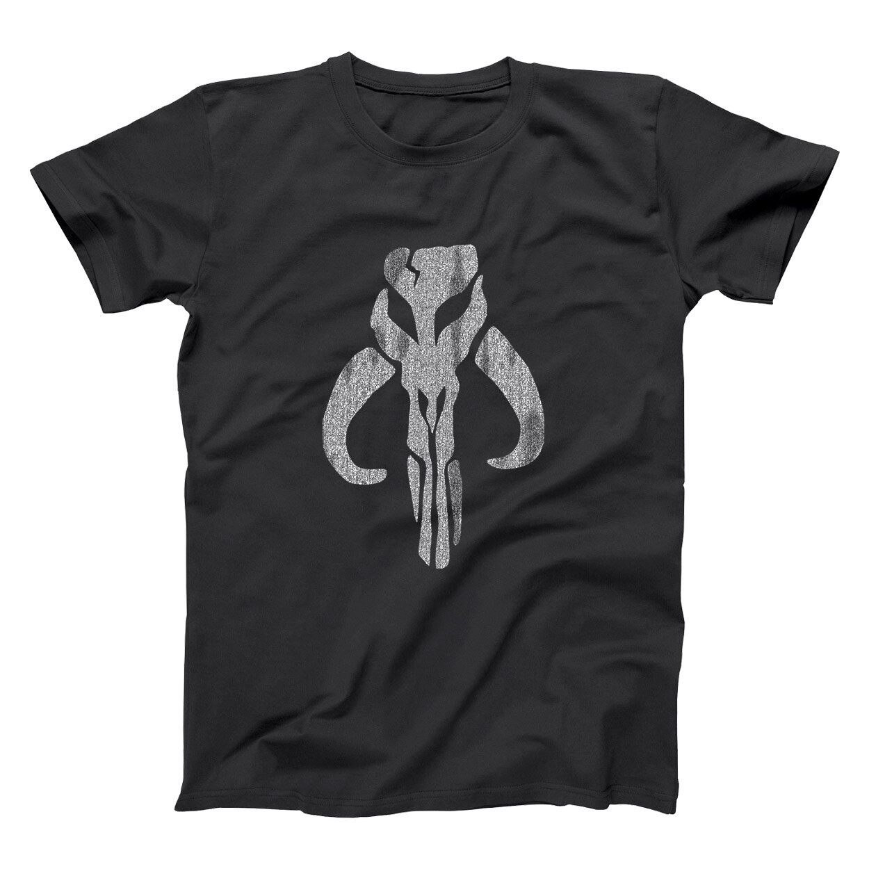 Mandorian Skull Star Wars Jedi Retro Movie Logo 80S Black Basic Men's T-Shirt gallery