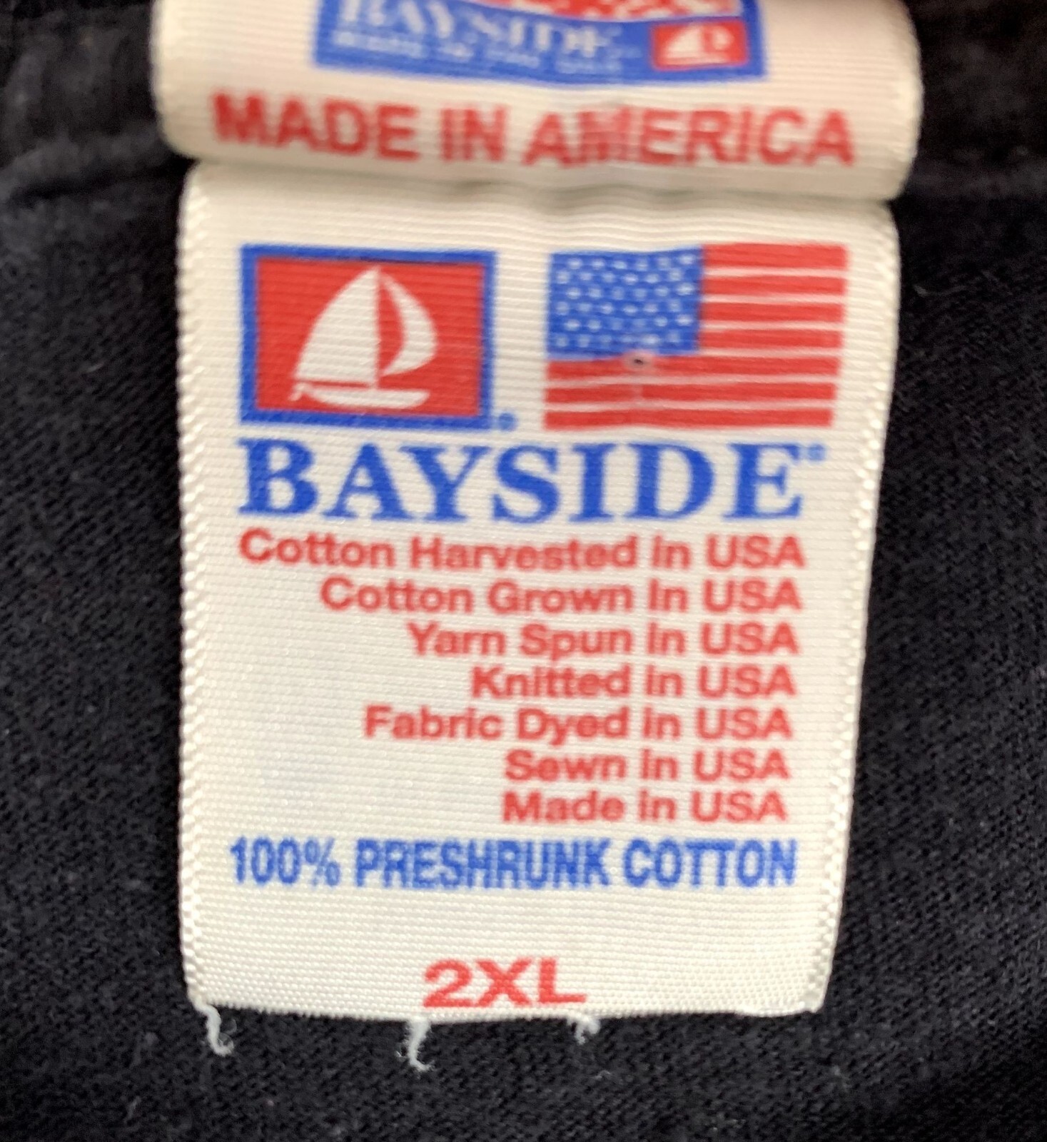 Vintage US Army Bayside 100% Cotton Black T-Shirt Size XXL gallery