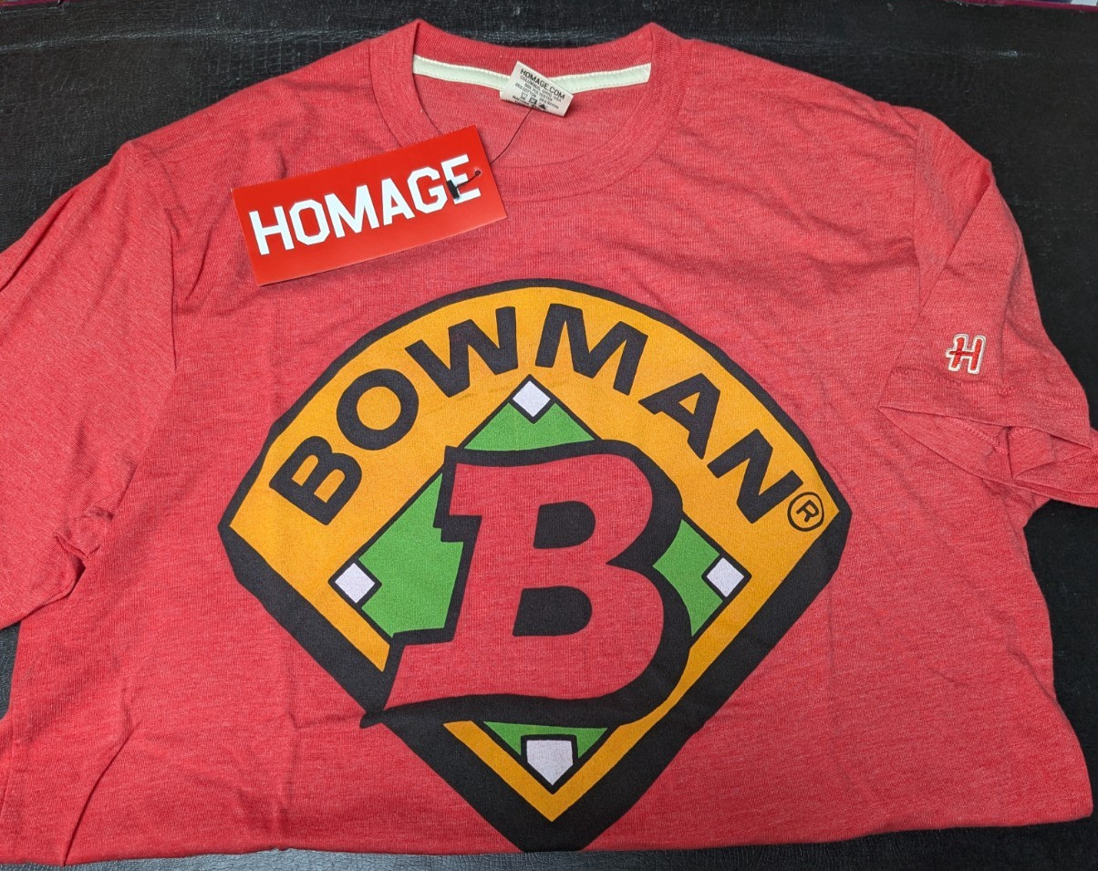 Topps X Homage Bowman Logo Baseball Style T Shirt Sizes S - XXXL New W/ tags gallery