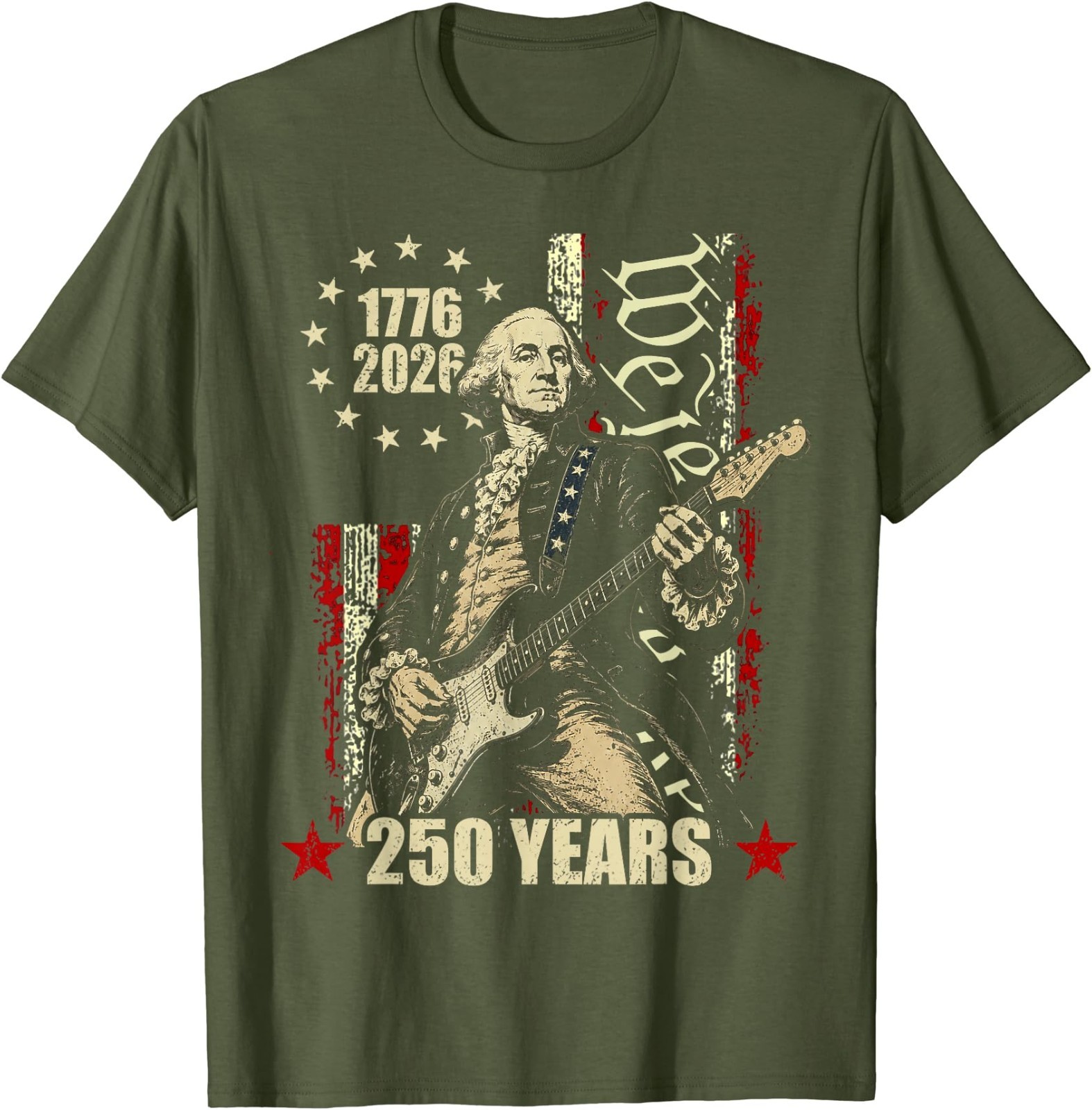 250 Years George Washington American Flag 1776-2026 July 4th T-Shirt gallery