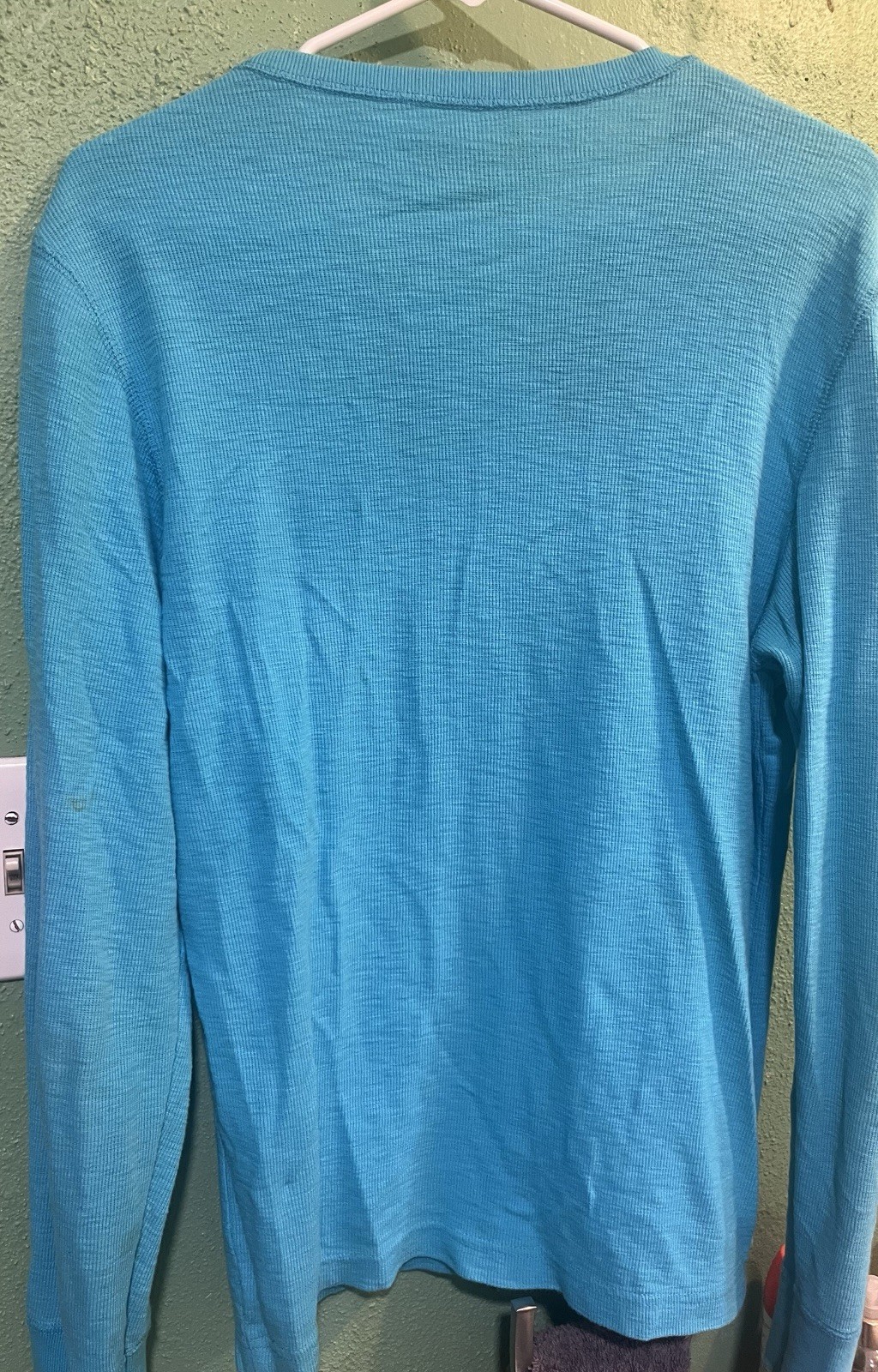 American Eagle Outfitters Eagle Logo Graphic: Men's Blue LS Tee M y2k gallery