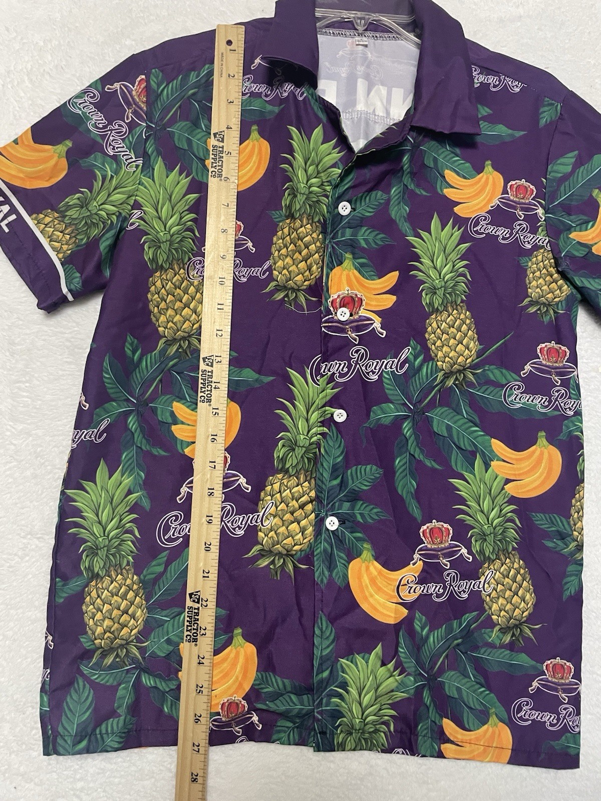 CROWN ROYAL Size S Mens s/s button up tropical pattern shirt Hawaiian Shirt gallery