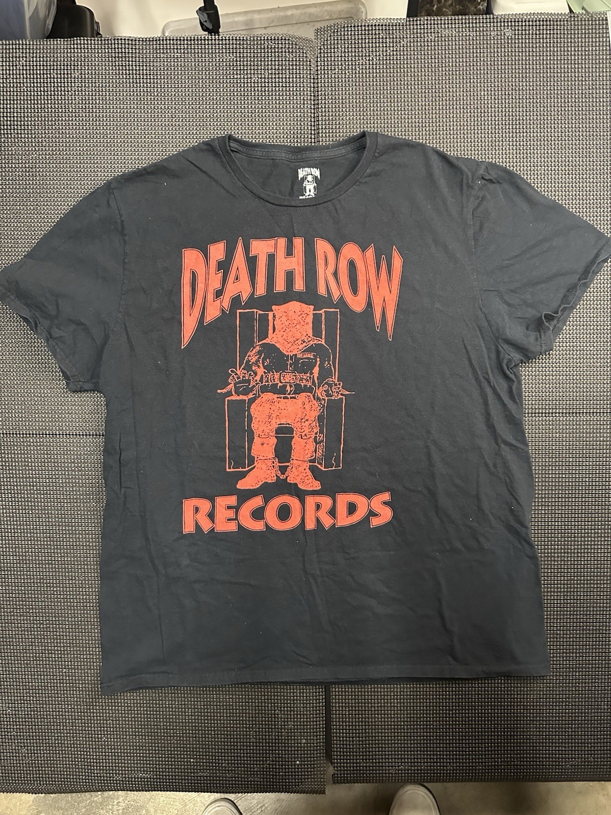 Death Row Records T Shirt XL Black Red Hip Hop Rap Graphic Ripple Junction gallery