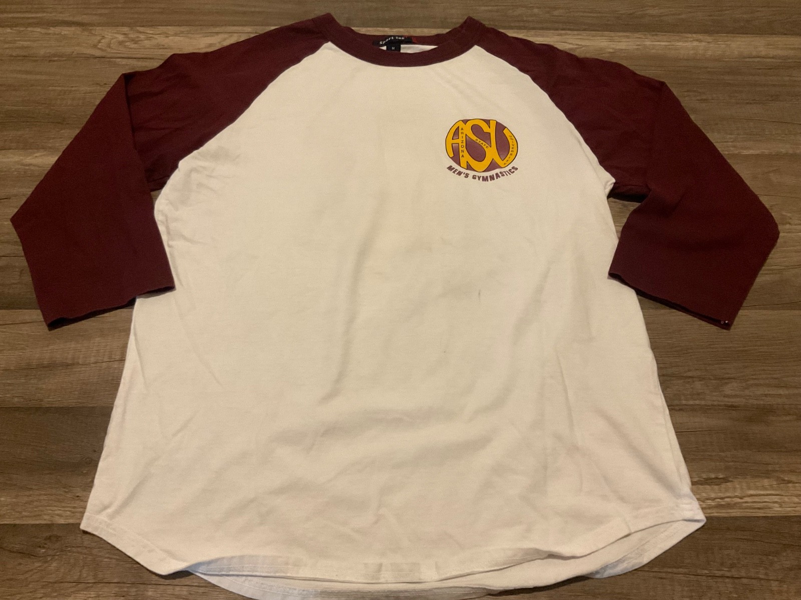 VTG SPORT TEK BASEBALL RAGLAN ASU GYMNASTICS GRAPHIC ( MENS M ) DISTRESSED gallery