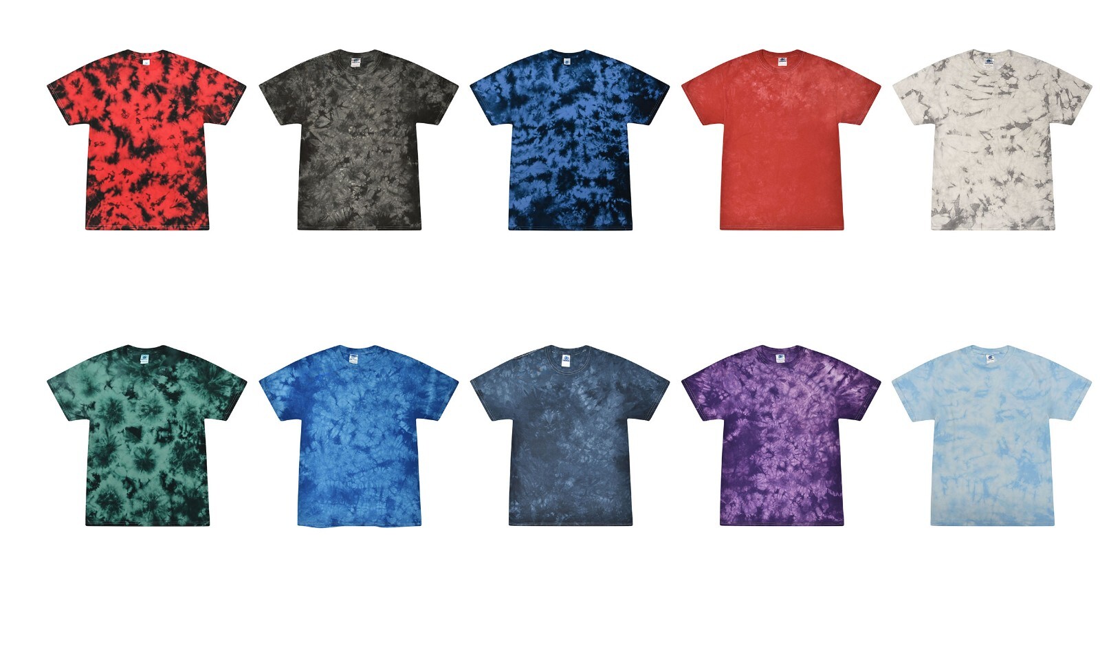 Crystal Wash T-Shirts Multi-Color Adult Size Short Sleeve Cotton Colortone gallery