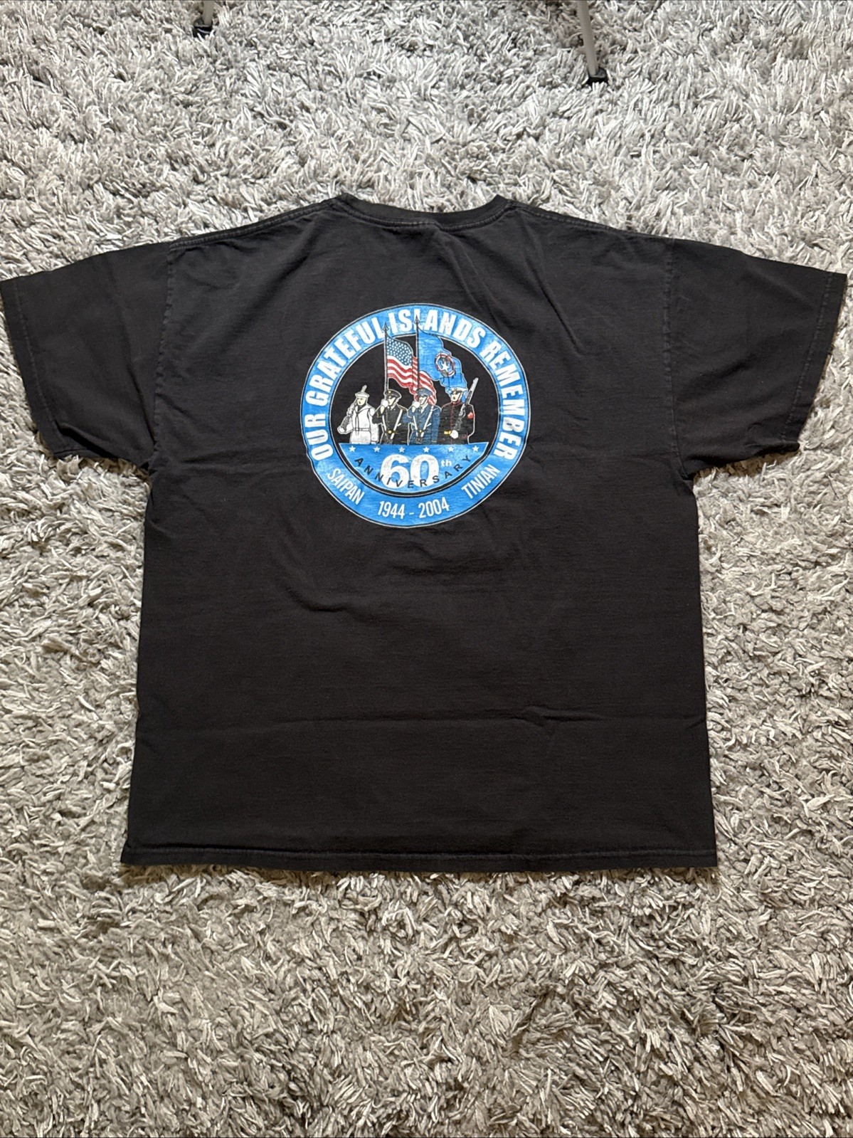 Vintage 2004 WW2 Battle Of Saipan 60th Anniversary T-Shirt Militaria XL