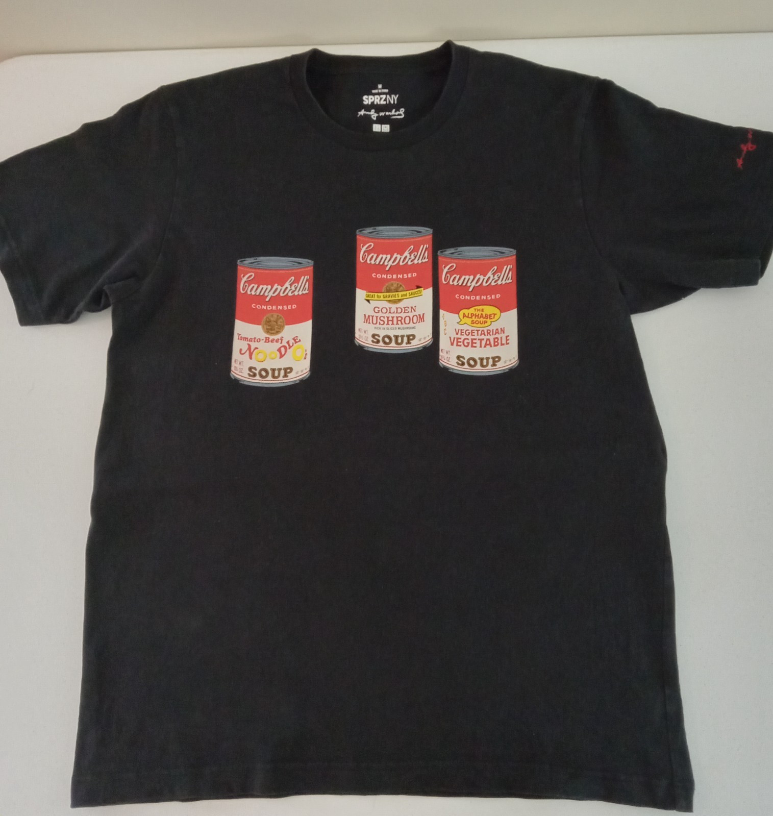 Uniqlo SPRZ NY Andy Warhol Campbells Soup Medium T Shirt Pop Art UNI QLO