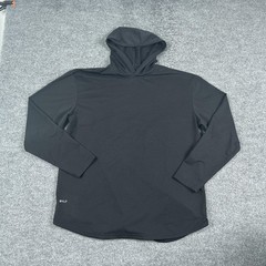 BYLT Shirt Mens 2XL Black Drop-Cut Hooded Long Sleeve Tee Tagless Lightweight