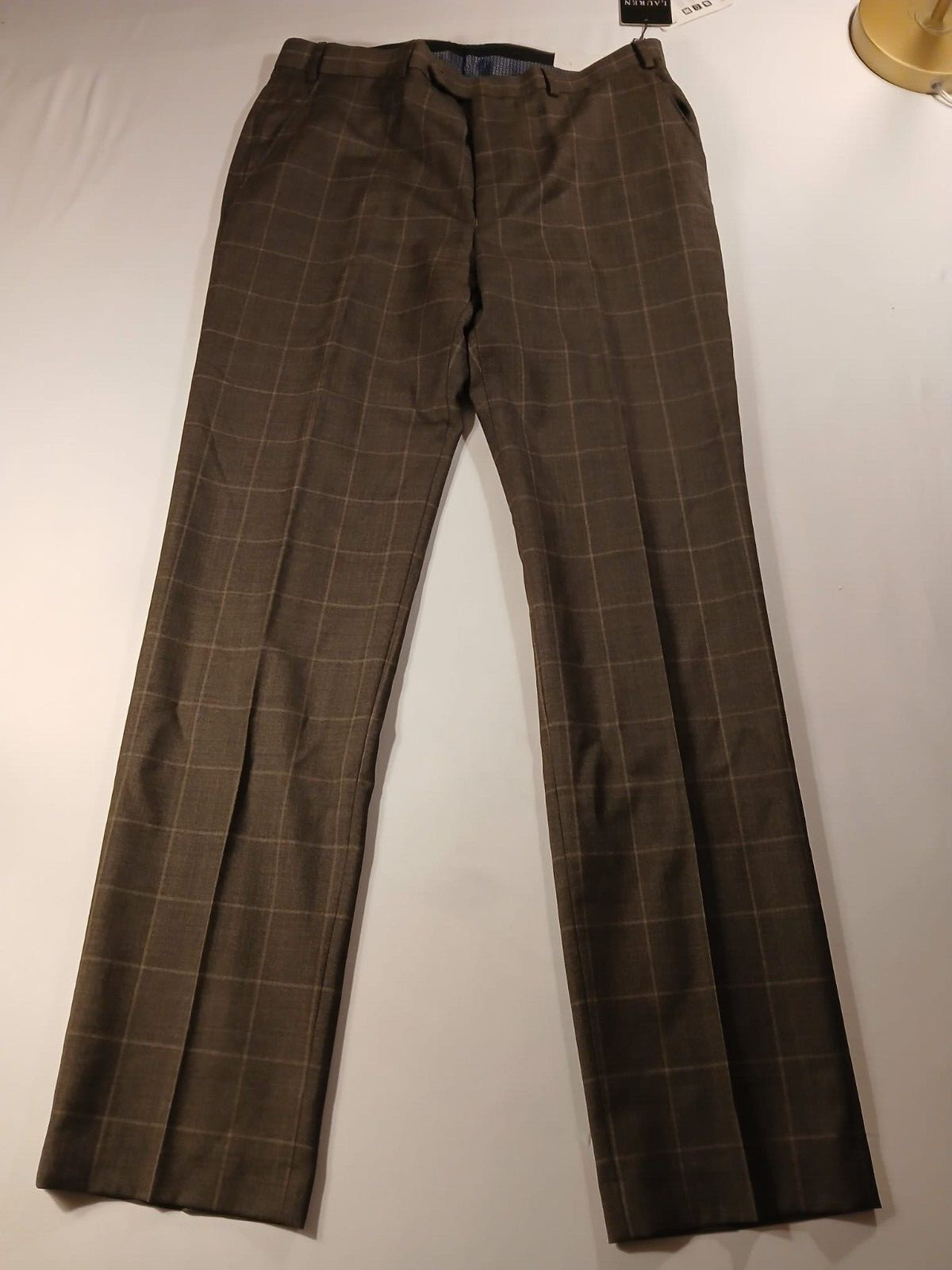 Lauren Ralph Lauren Men’s Classic Fit Wool Brown Pant Size 36W X34L N100