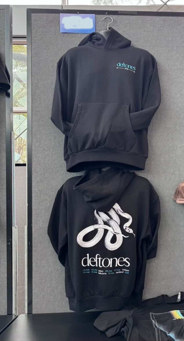 Deftones Australia NZ Tour 2026 Green Snake Graphic Hoodie, 2 sides gallery