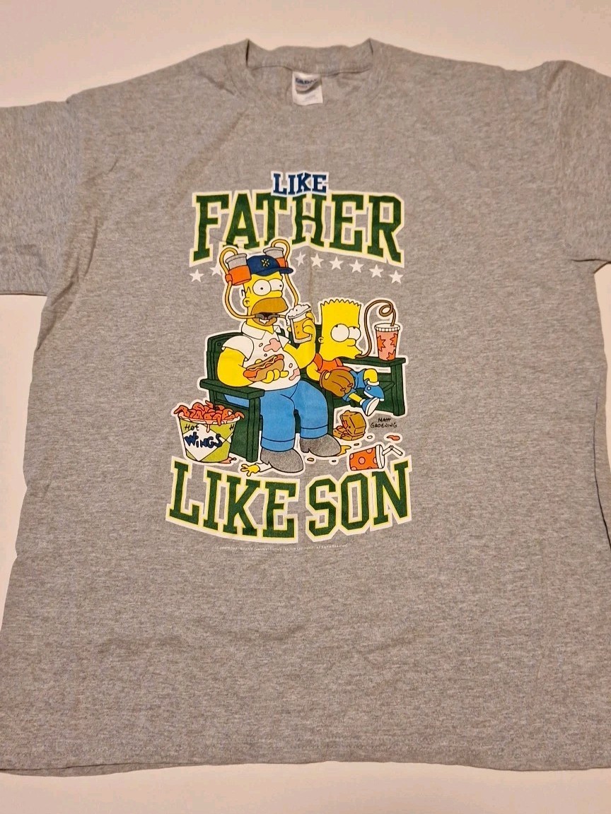 The Simpsons “Like Father Like Son” T-Shirt Men’s Large Bart Homer