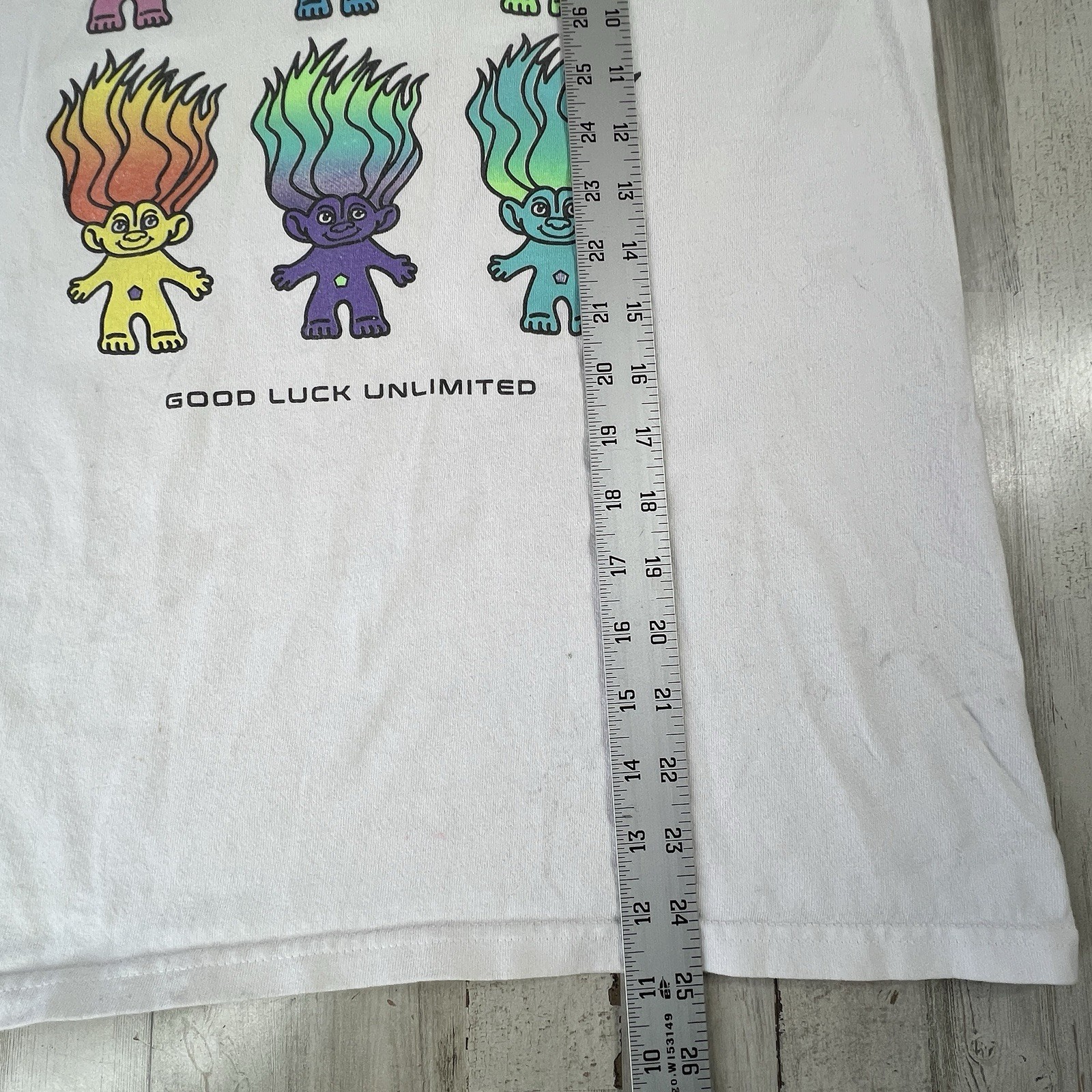 Good Luck Trolls T Shirt Mens Size M White Short Sleeve Crew Neck Casual Adults gallery