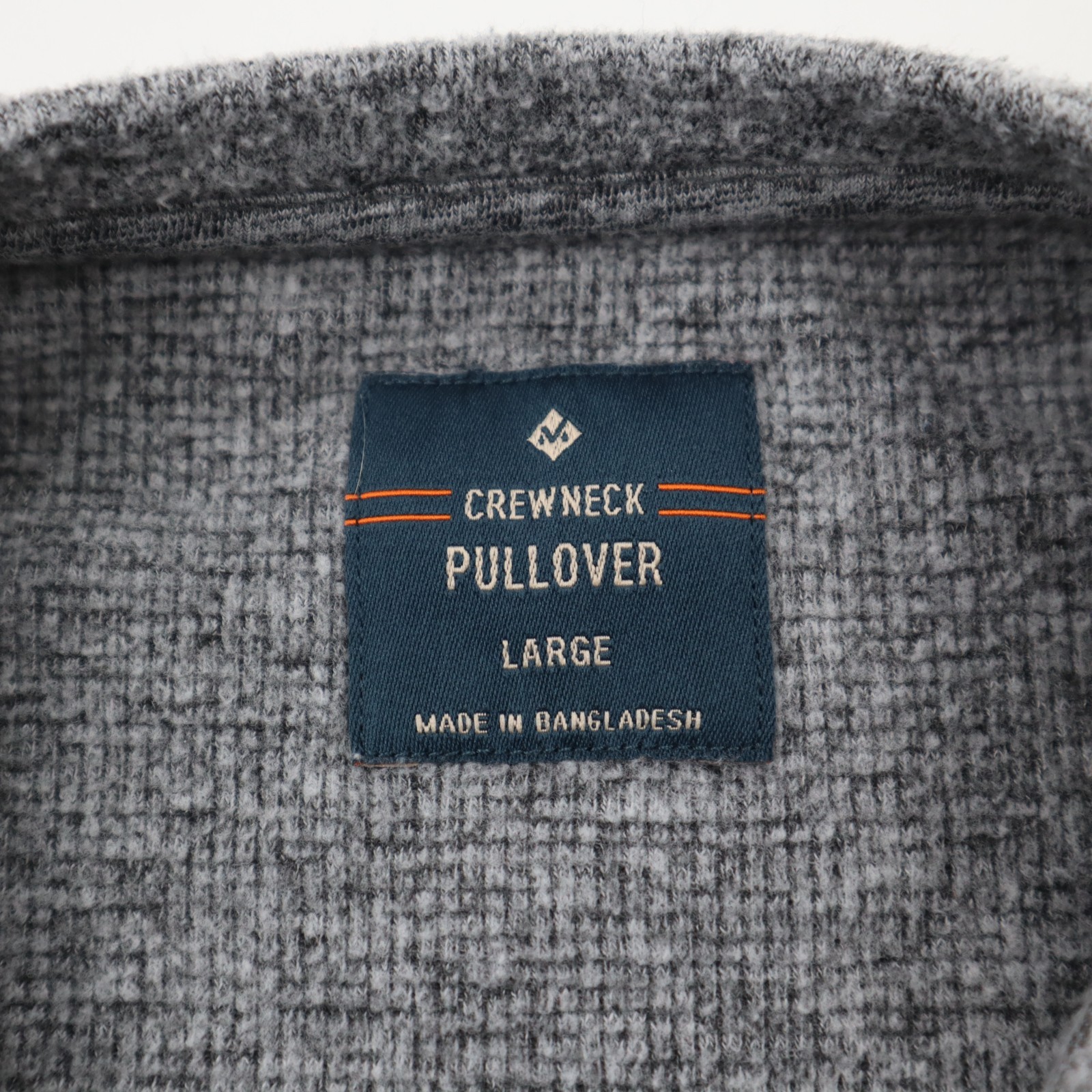 Members Mark Waffle Knit Crewneck Pullover Shirt Mens Large Gray Heritage Cotton gallery