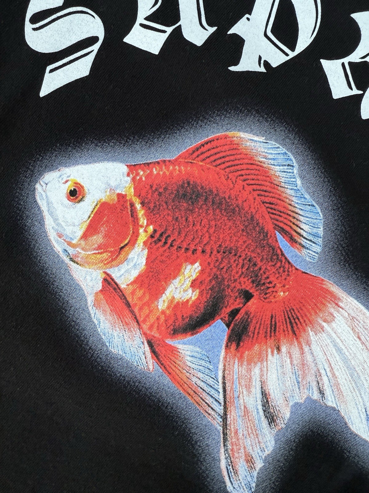 SS16 Supreme x Sasquatchfabrix Goldfish Tee Black size Medium Lightly Used gallery