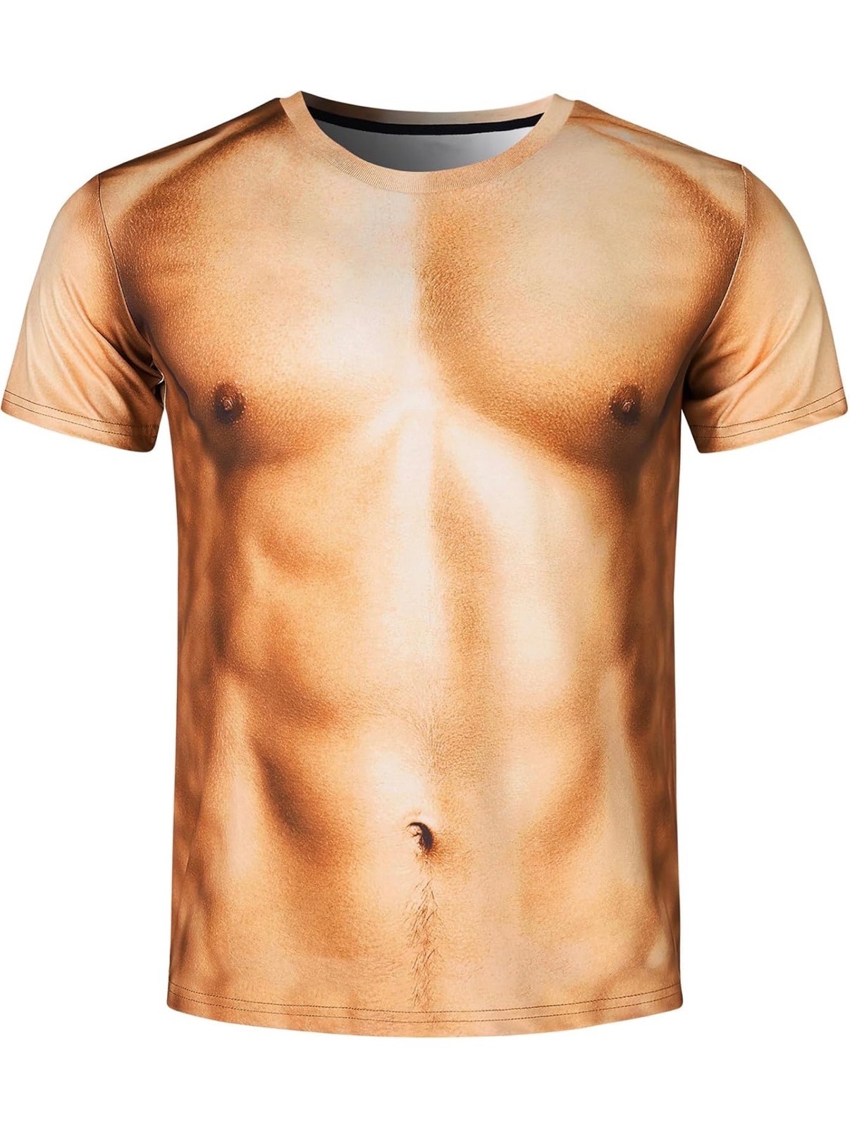 NWT Raisevern Naked Chest Muscles Man Male short sleeve shirt MENS M XXL gallery