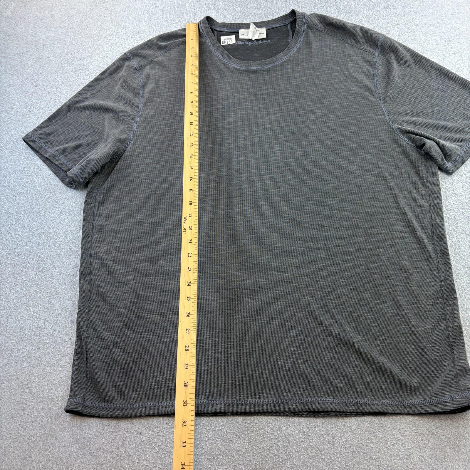 Tommy Bahama Shirt Mens 2XL Gray Reversible Short Sleeve Crewneck Casual Adult gallery