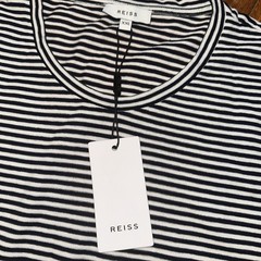 reiss surbiton Men’s stripe White Black T shirt
