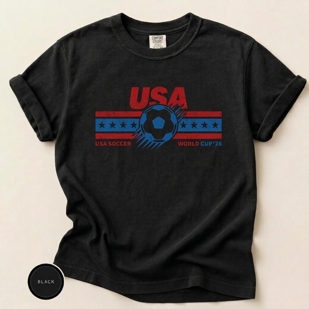 Vintage USA Soccer World 26 T-Shirt, USA Football Fan Shirt gallery