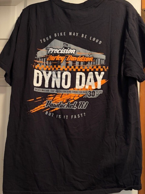 Harley Davidson “DYNO DAYS 30 Years” Pawtucket RI LARGE Black T Shirt EUC gallery