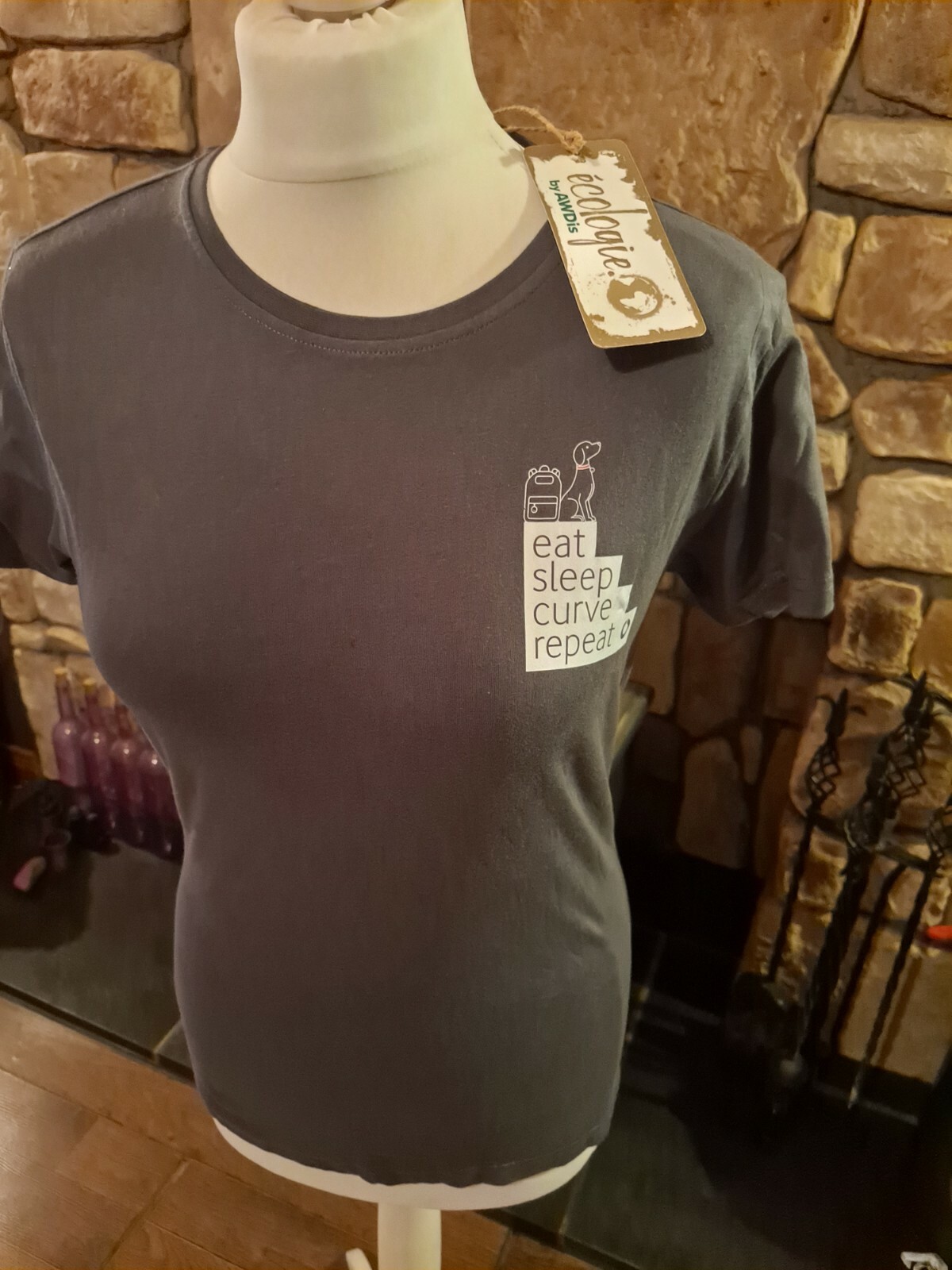 Ècologie By AWDis Organic Cotton Logo T-Shirt Grey Size S gallery