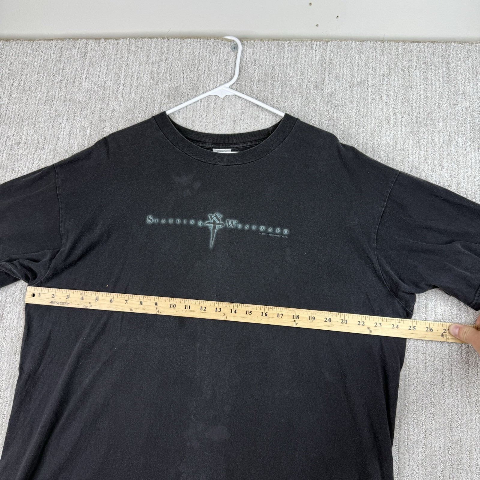 Vintage Stabbing Westward Band Tee T Shirt Size XL Black Winterland Y2K 2001 gallery