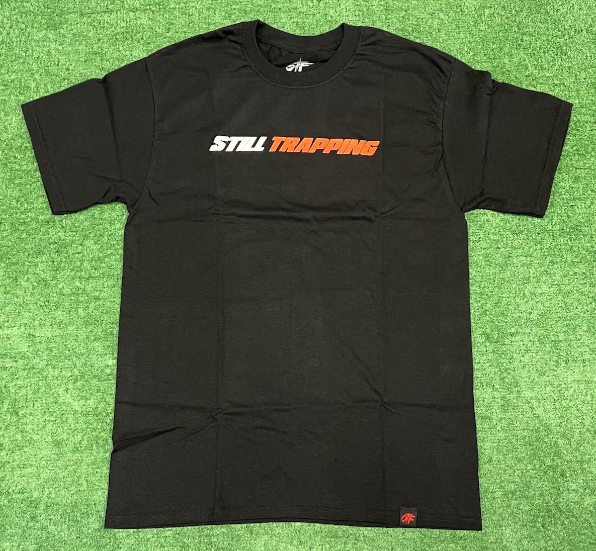 Still Trapping Lil Durk Merchandise OTF Tag Men Size Medium Black Rapper Music gallery